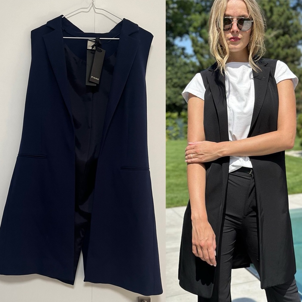 NWT❣️ PINKO designer Abbinaire gilet long vest
